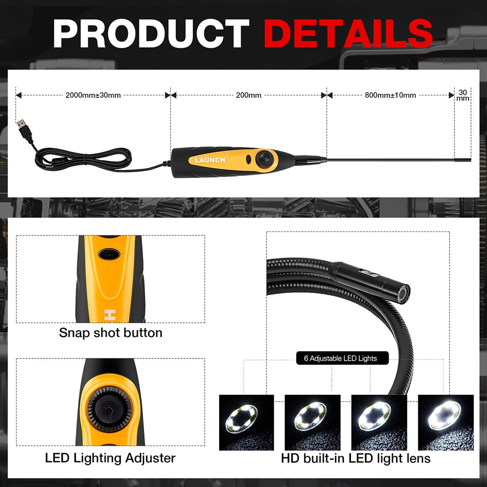 LAUNCH VSP600 Videoscope Camera Endoscope